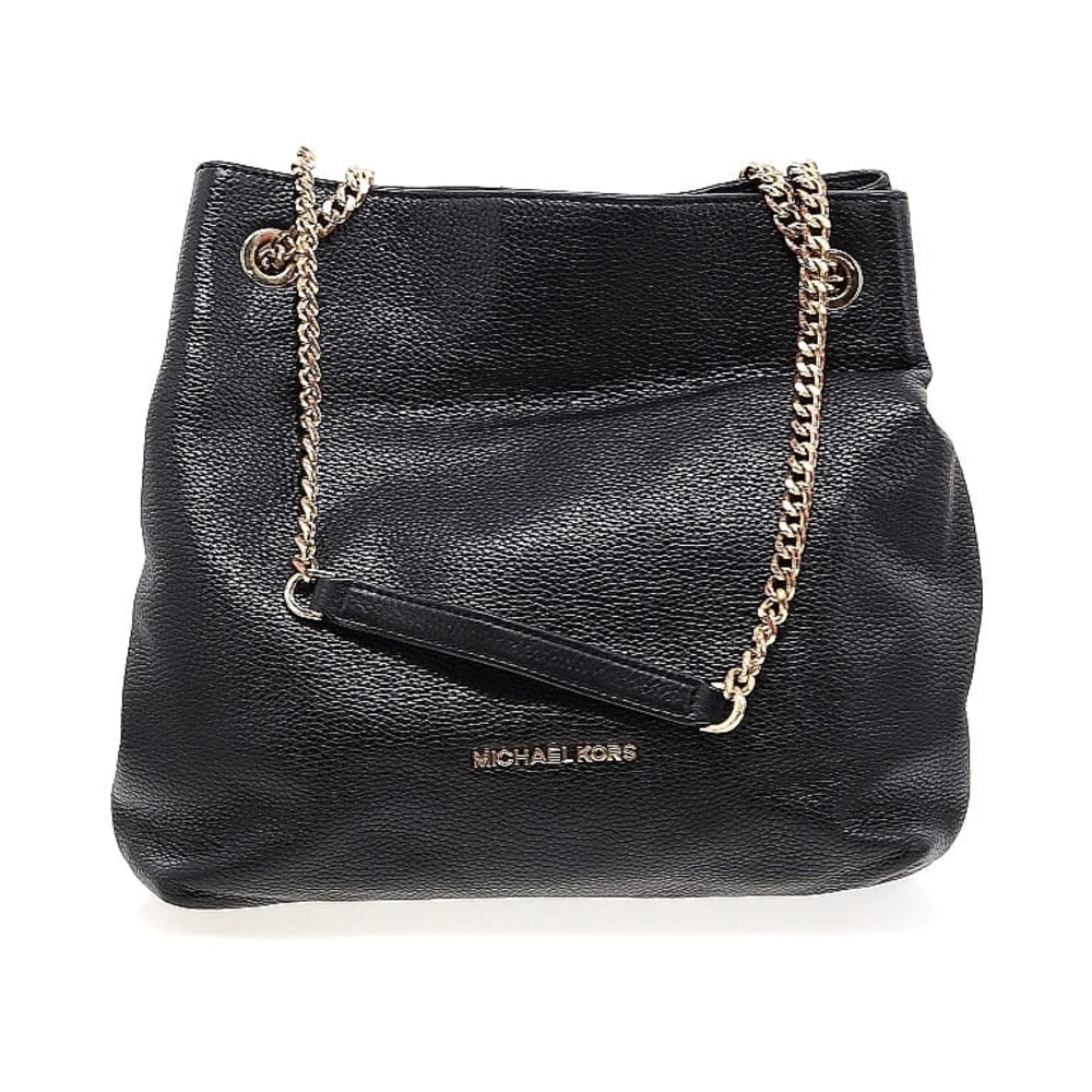 Michael Kors Black and Gold Shoulder Bag with Chain Straps